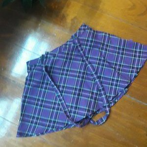 Royal Bones Purple Plaid Circle Mini Skirt Sz S